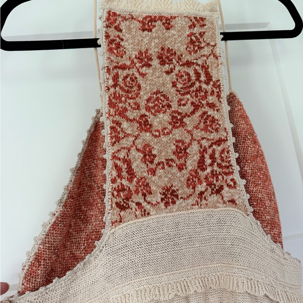 Anthropologie Orange and Cream Knit Tank - Picture 7 of 8